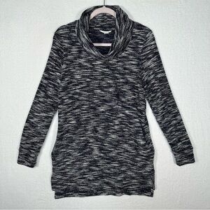 Caslon Tunic Sweater Womens Medium Cowl Neck Pullover‎ Space Dye Pockets
